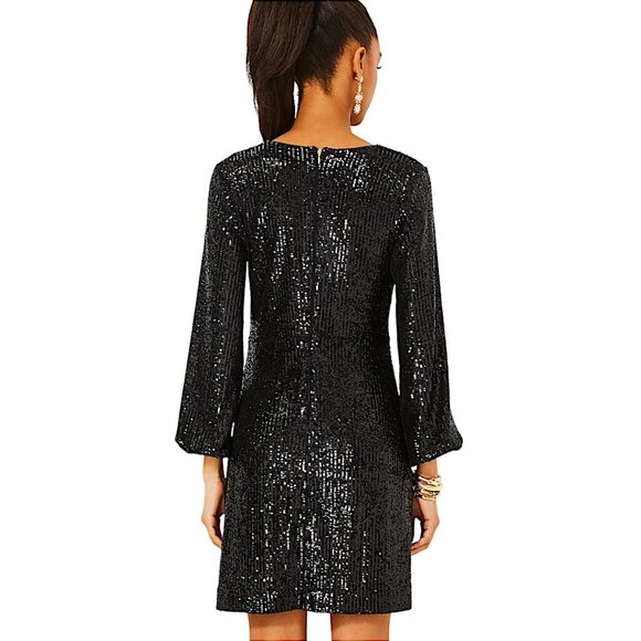 Lilly Pulitzer Estrella Sequin Dress in Noir/Treasure Box Sequin Knit NWT - 10 - Picture 5 of 9